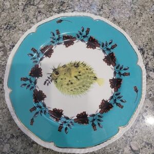 Nature's Table by Lou Rota Pufferfish Design Unique Collection 9 inch Plate